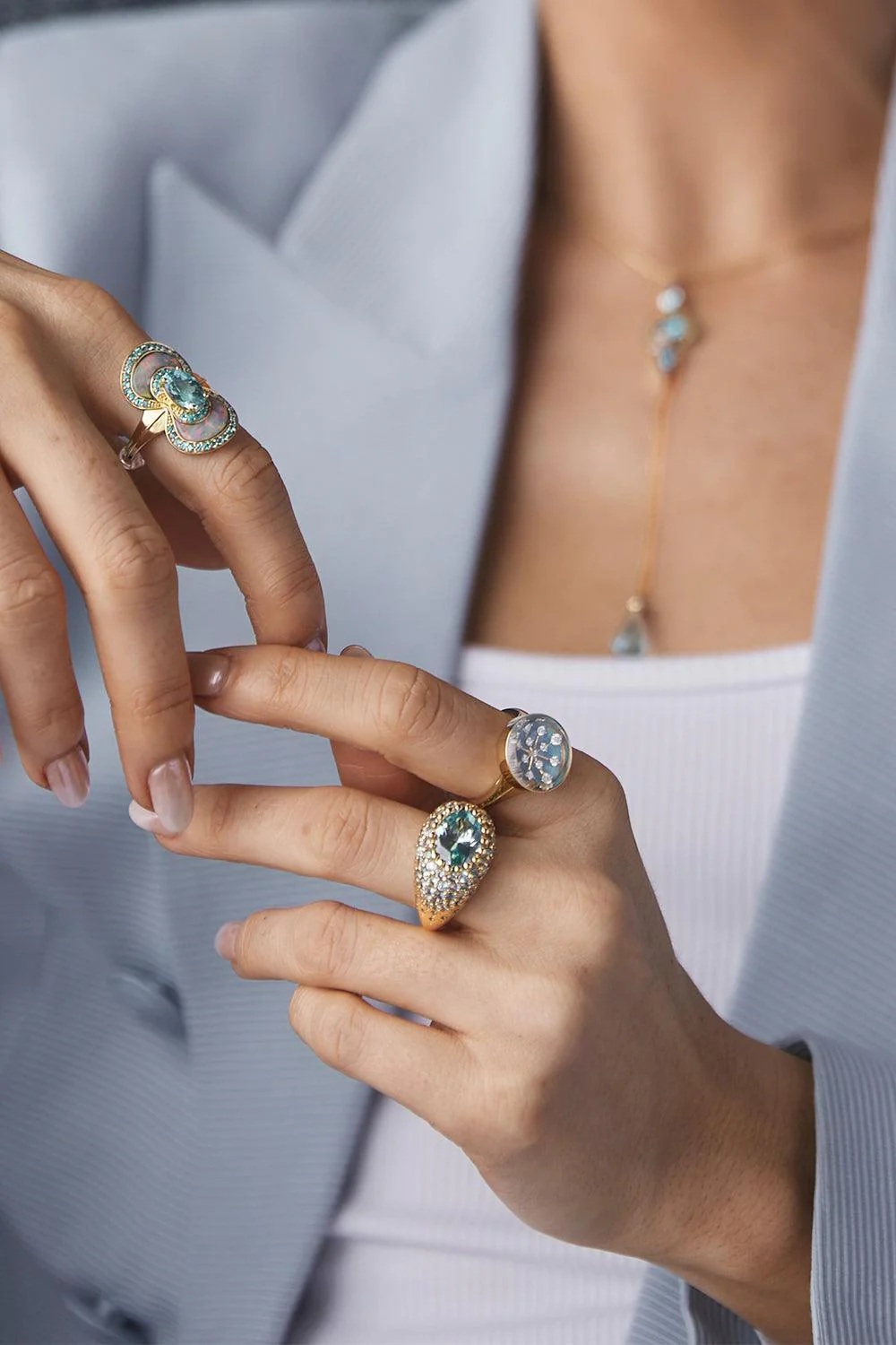Paraiba Opal Nebula Ring - Image 2