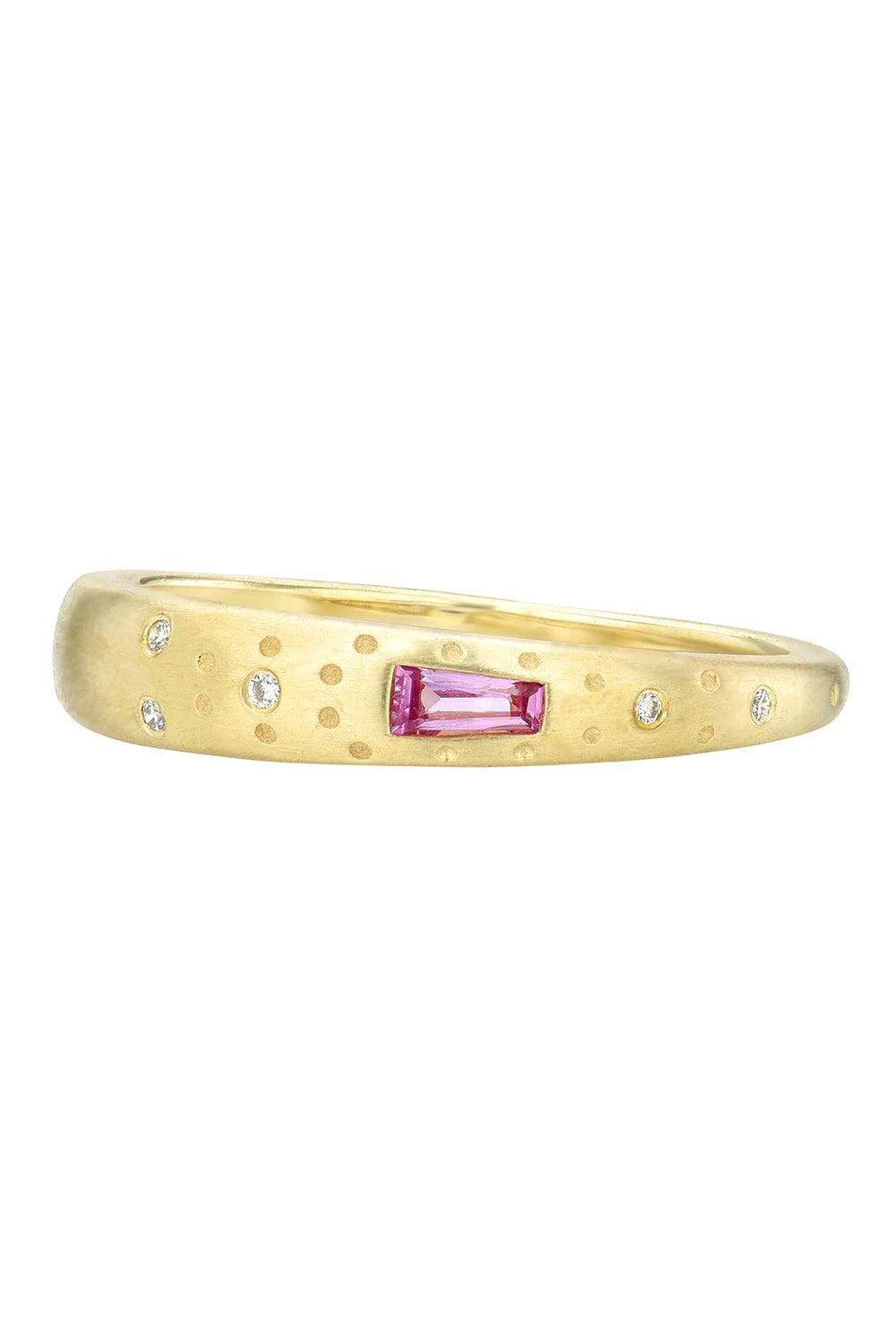 Pink Sapphire Diamond Supernova Stack Ring