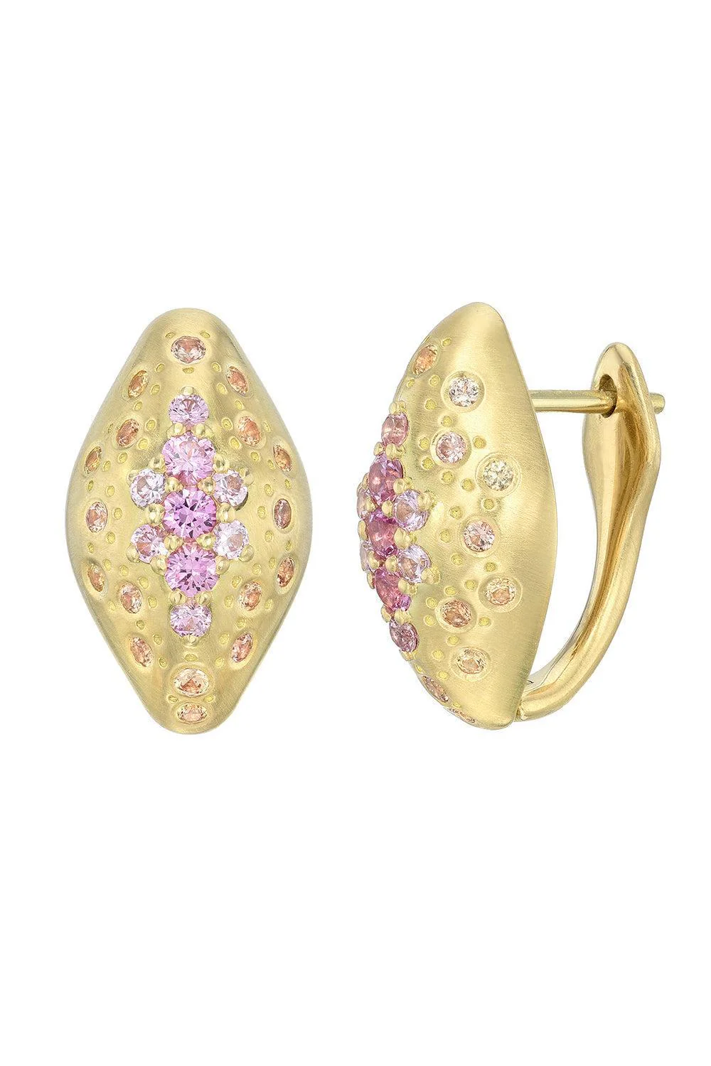 Sapphire Sunset Huggie Earrings