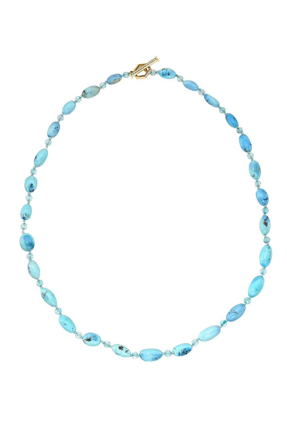 Turquoise Clear Skies Beaded Necklace