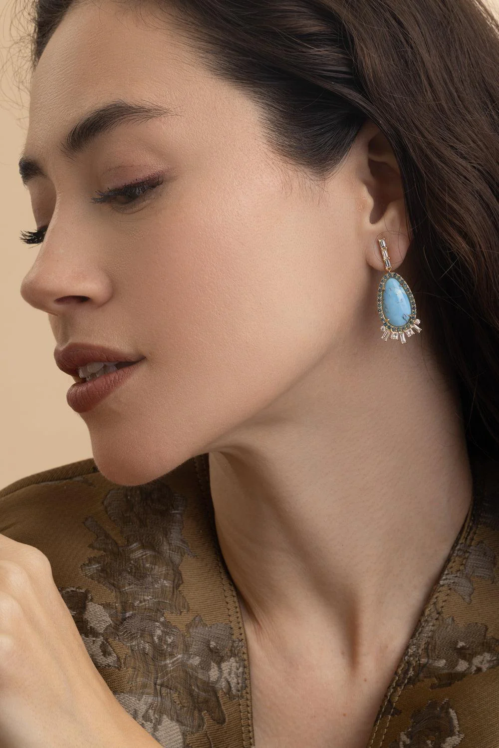 Turquoise Topaz Clear Skies Earrings - Image 2