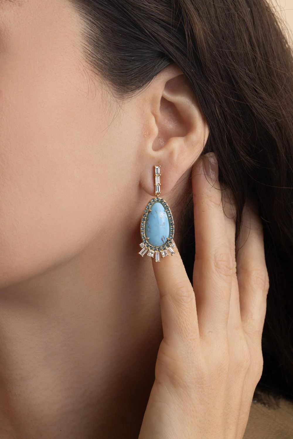 Turquoise Topaz Clear Skies Earrings - Image 3
