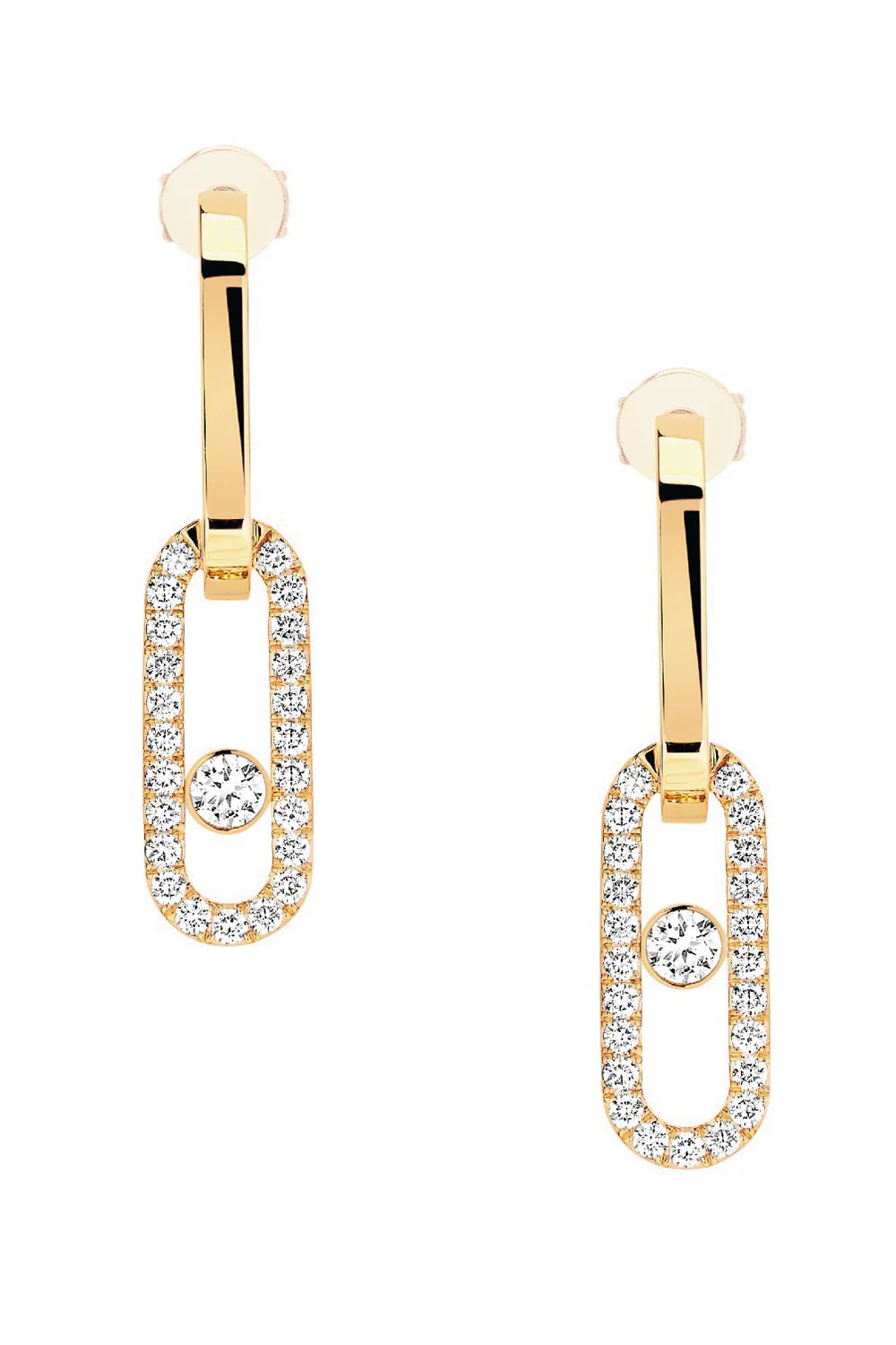 Move Link Diamond Earrings