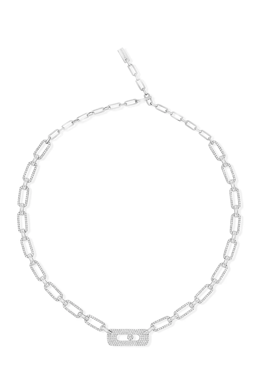 Move Link Full Diamond Curb Necklace