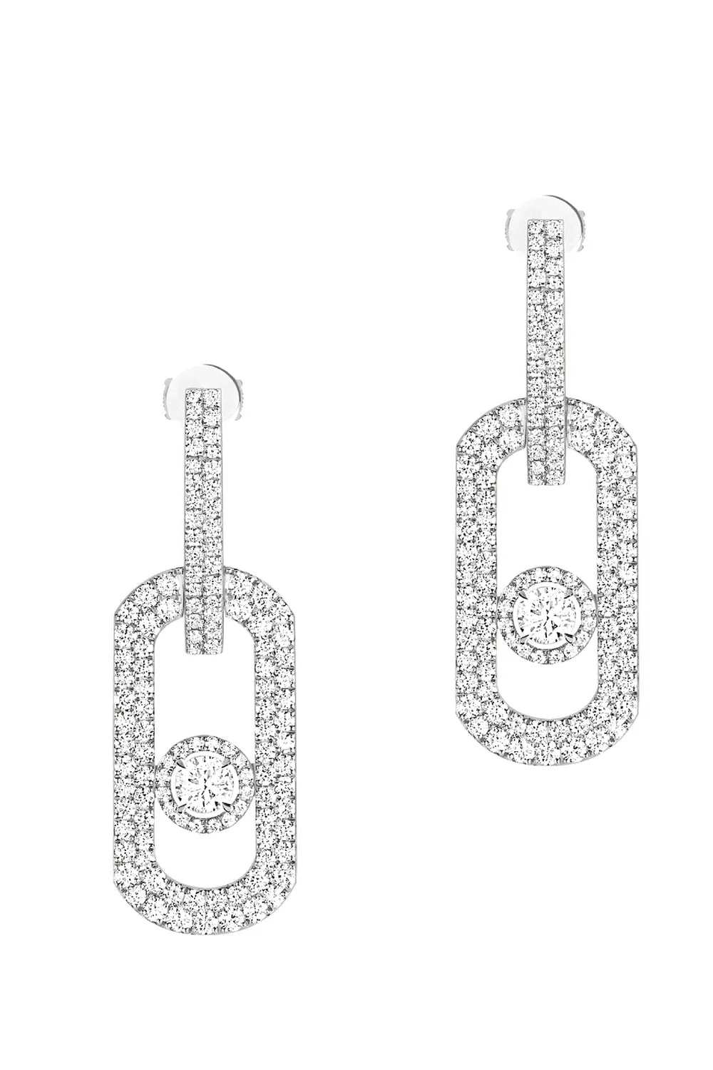 So Move XL Pave Set Pendant Earrings