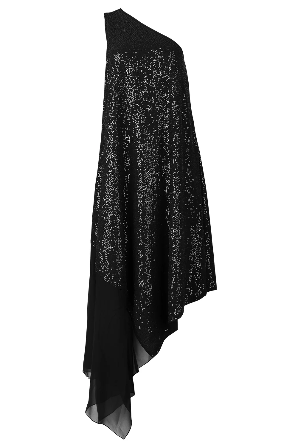 Embellished One Shoulder Asymetrical Dress