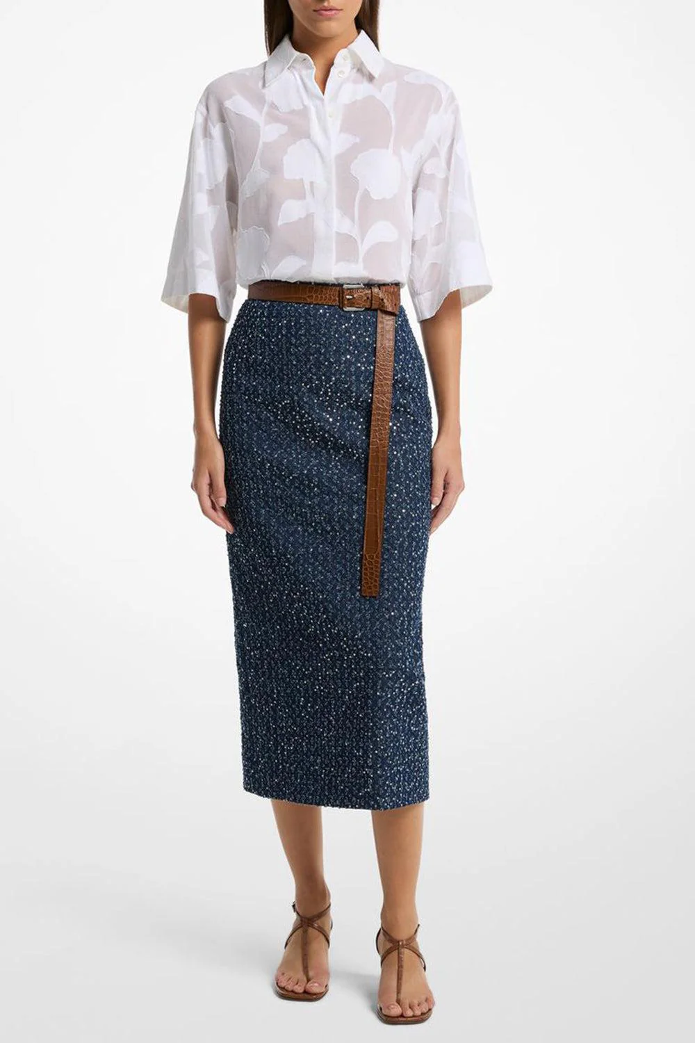 Embellished Pencil Skirt - Image 2