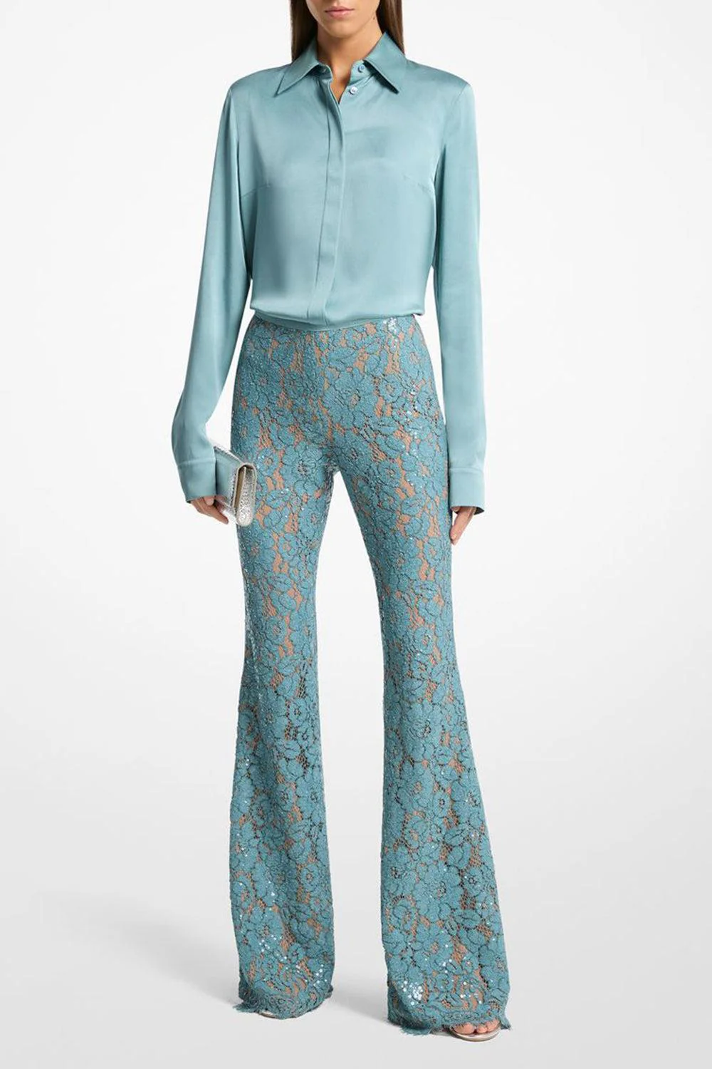 Embroidered Bootleg Pant