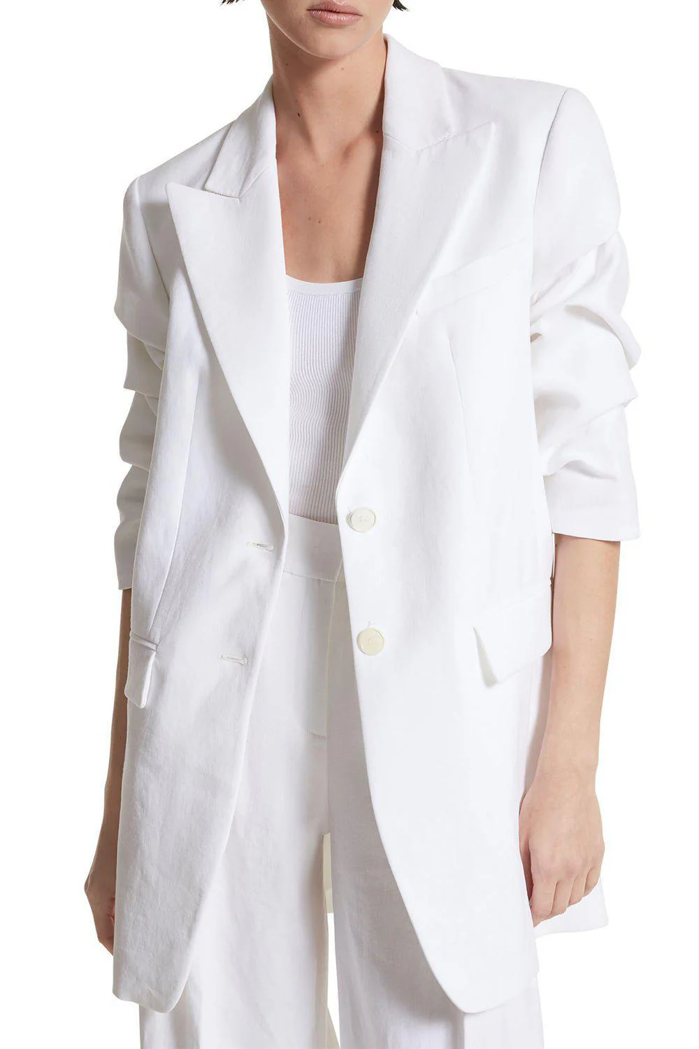Crushed Sleeve Boyfriend Blazer - Image 2