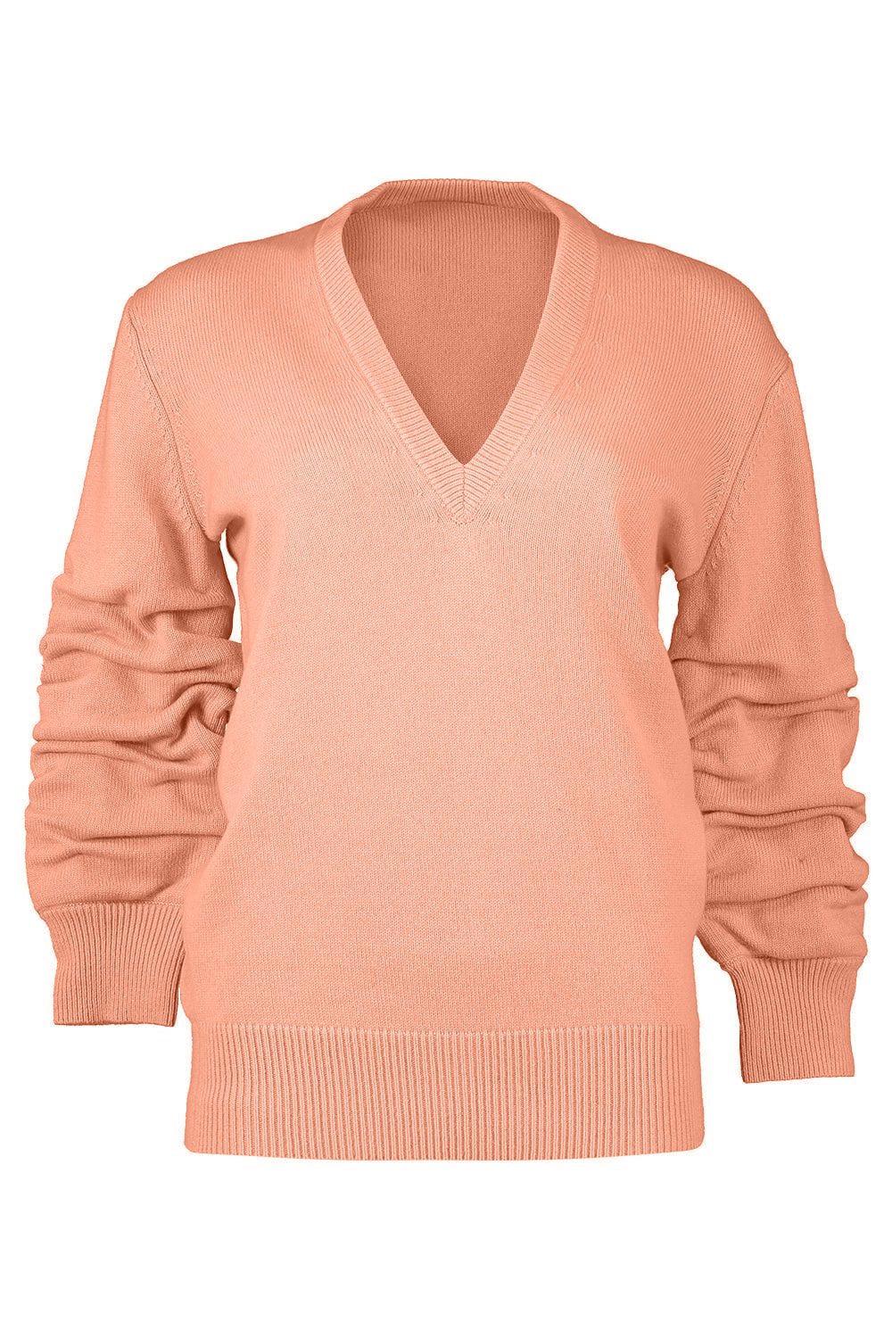 Crushed Sleeve Sweater - Melon