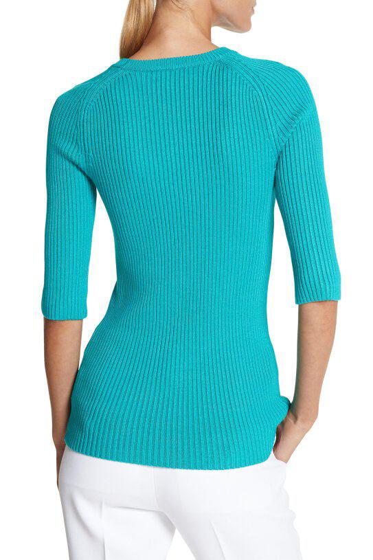 Elbow Sleeve Pullover - Aqua - Image 3