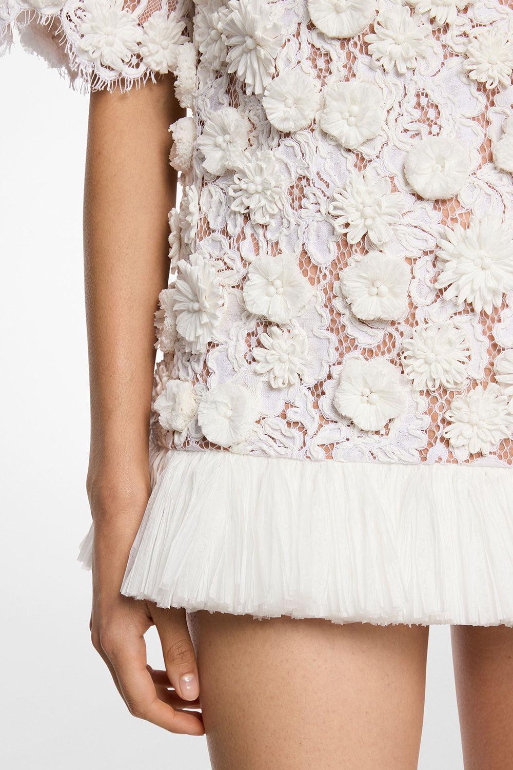 Embroidered Floral Tunic Dress - Image 3
