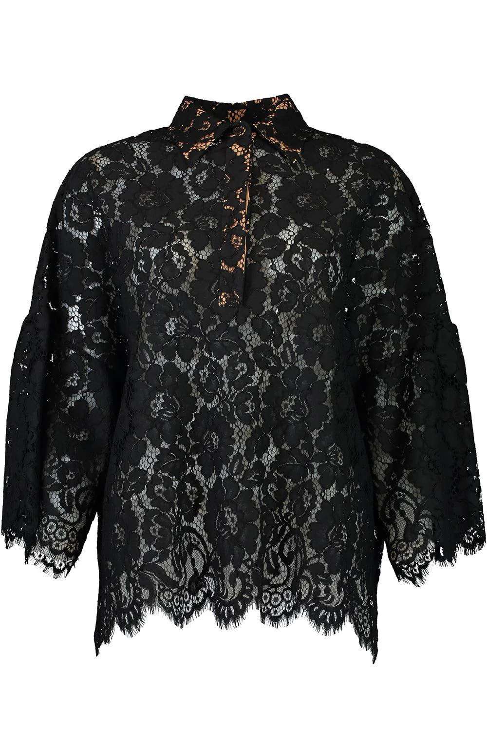 Flare Sleeve Button Down Shirt