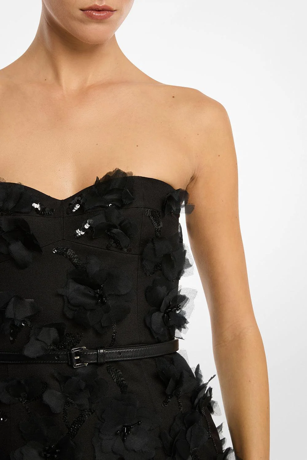 Floral Strapless Sheath Dress - Image 3
