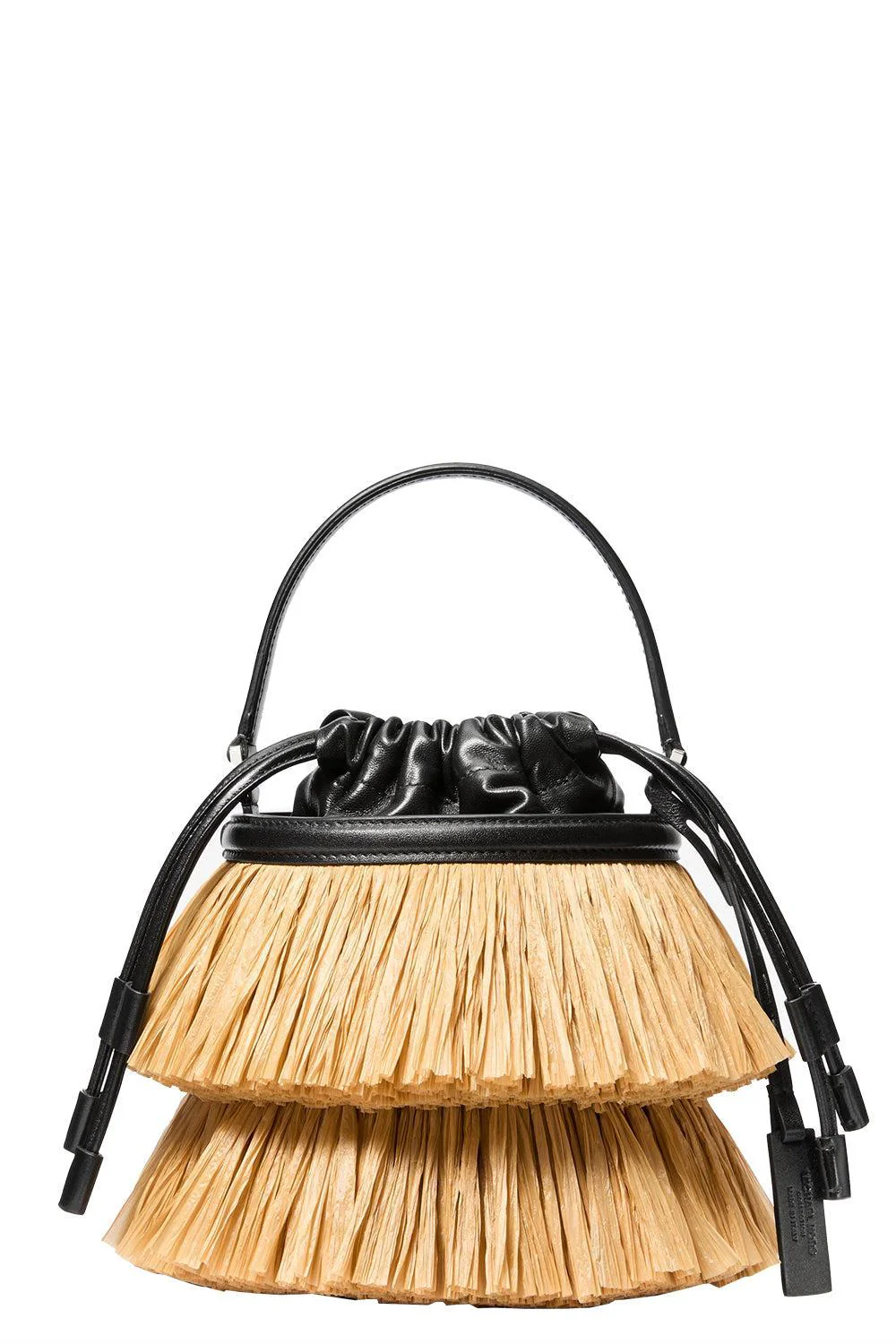 Mini Ischia Bucket Bag - Natural Black