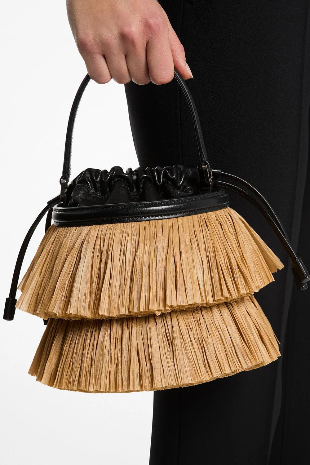 Mini Ischia Bucket Bag - Natural Black - Image 2
