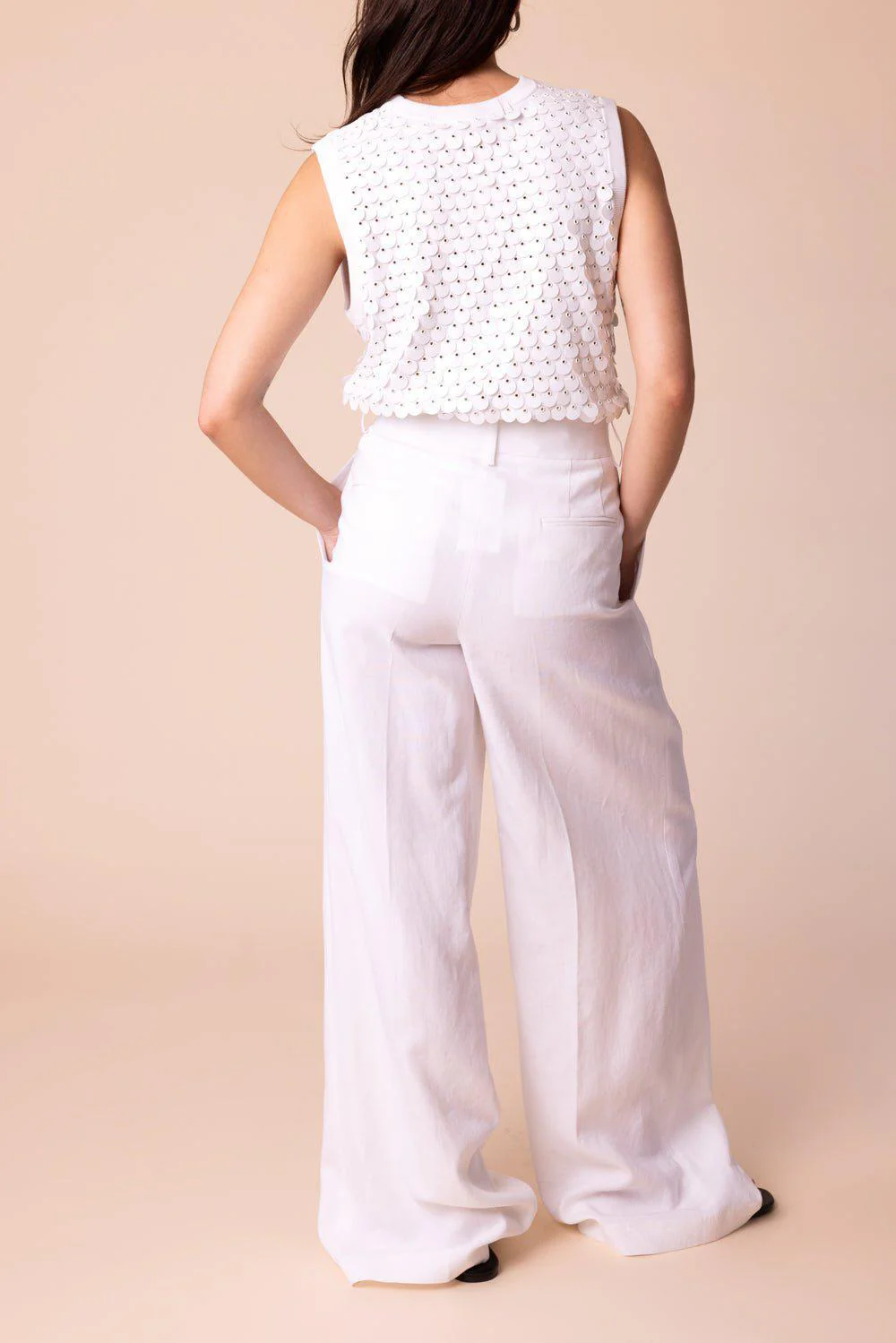 Paillette Embellished Sleeveless Sweater - Image 4