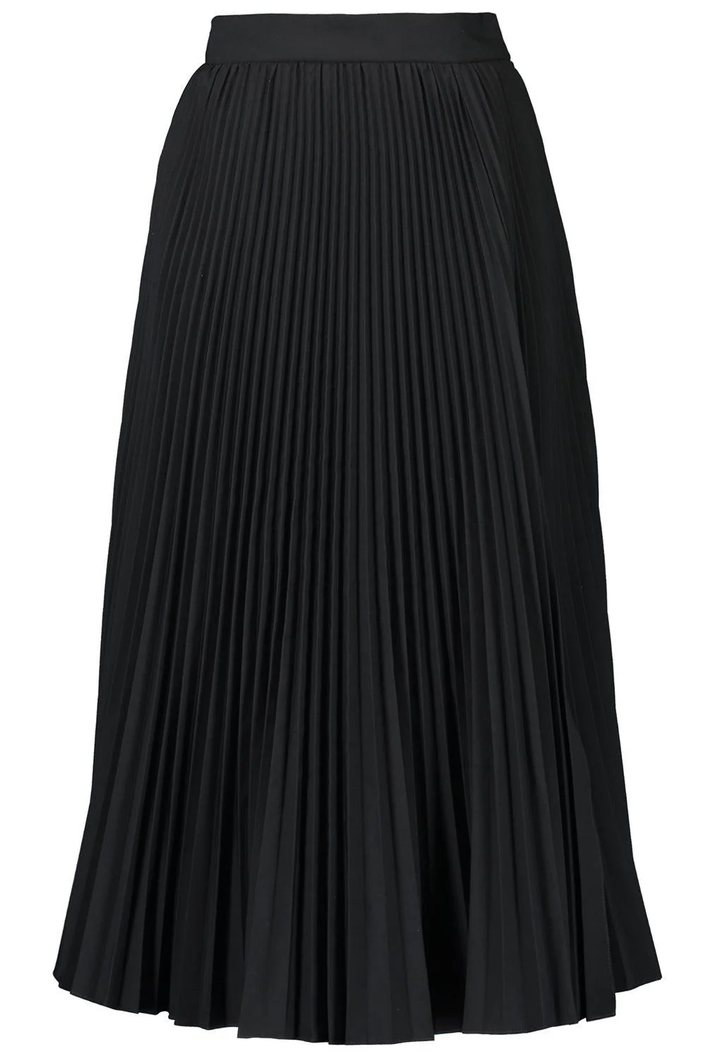 Pleated Slit Skirt