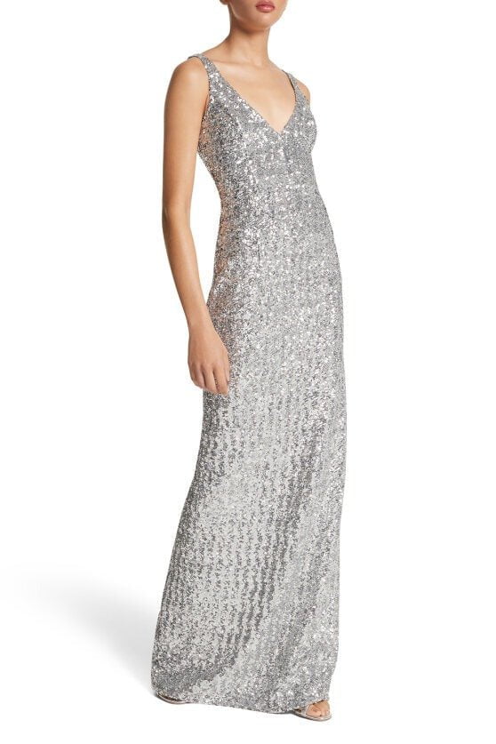 Sequined Stretch Tulle Gown - Image 2