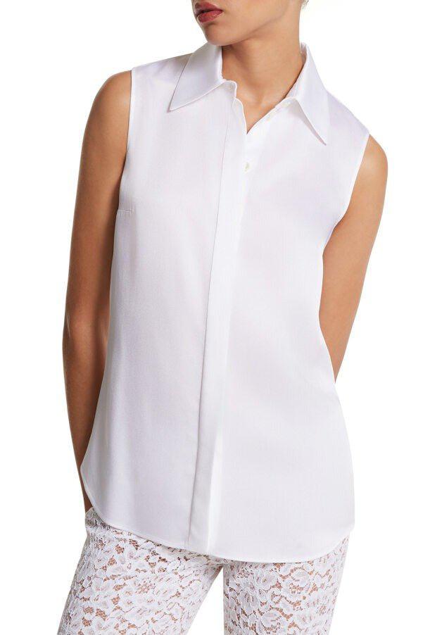 Sleeveless Hansen Shirt - Optic White - Image 2