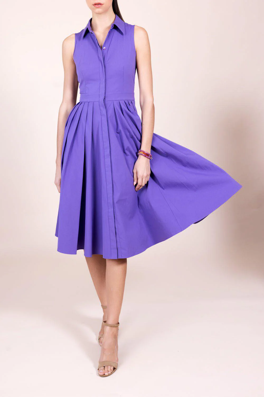 Sleeveless Shirt Dress - Image 3