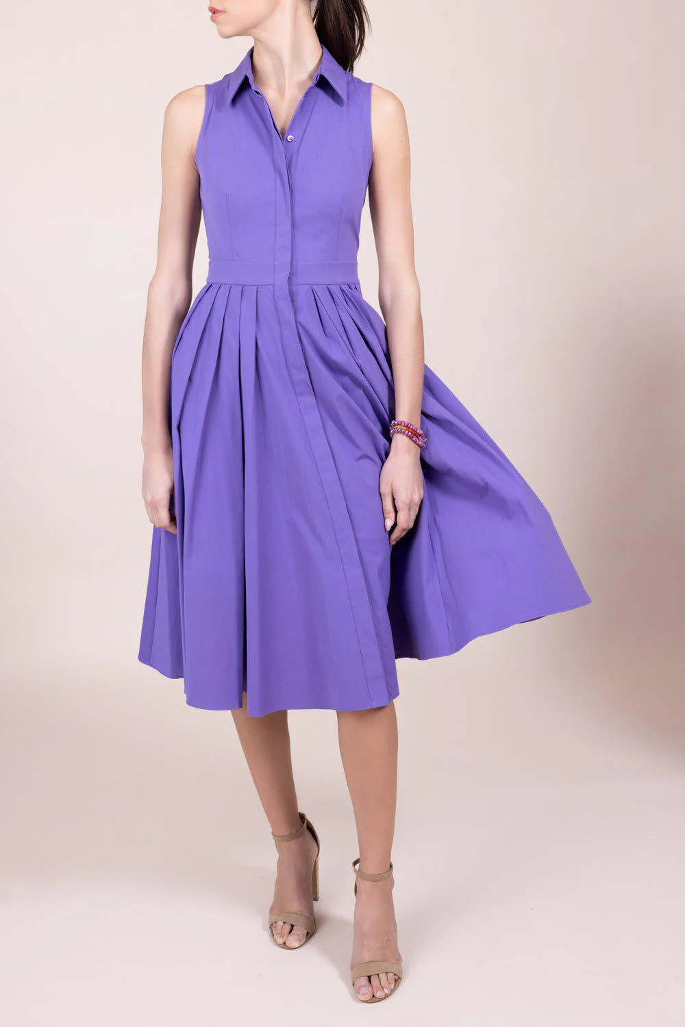 Sleeveless Shirt Dress - Image 4