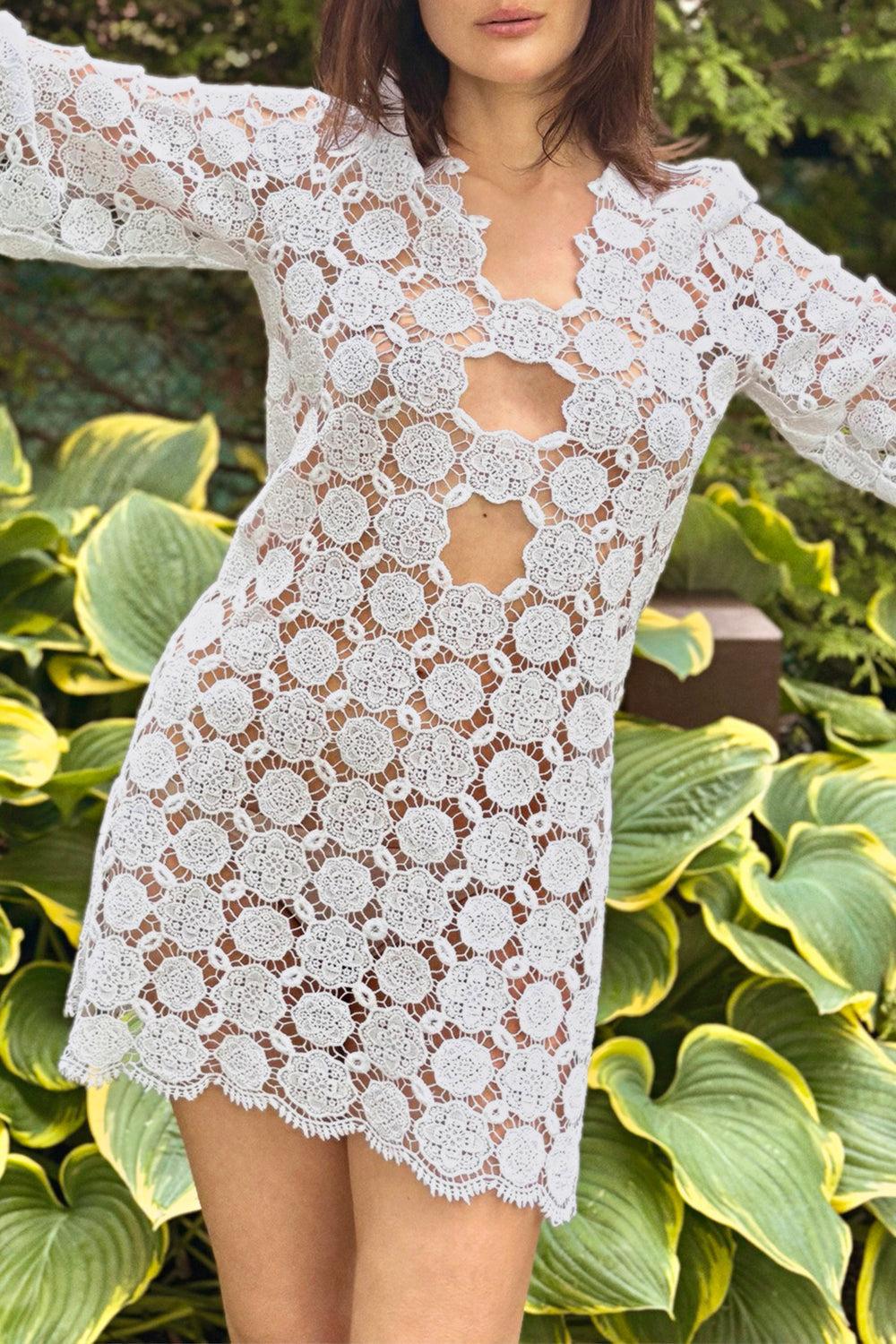 Doily Lace Coverup Dress - Image 4