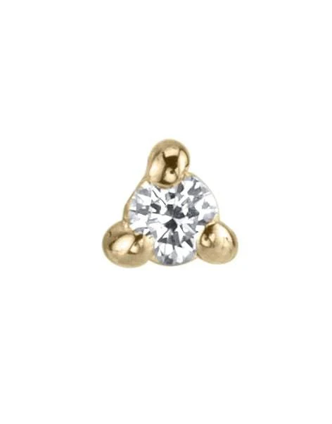 Mini White Diamond Piercing Stud - Image 2