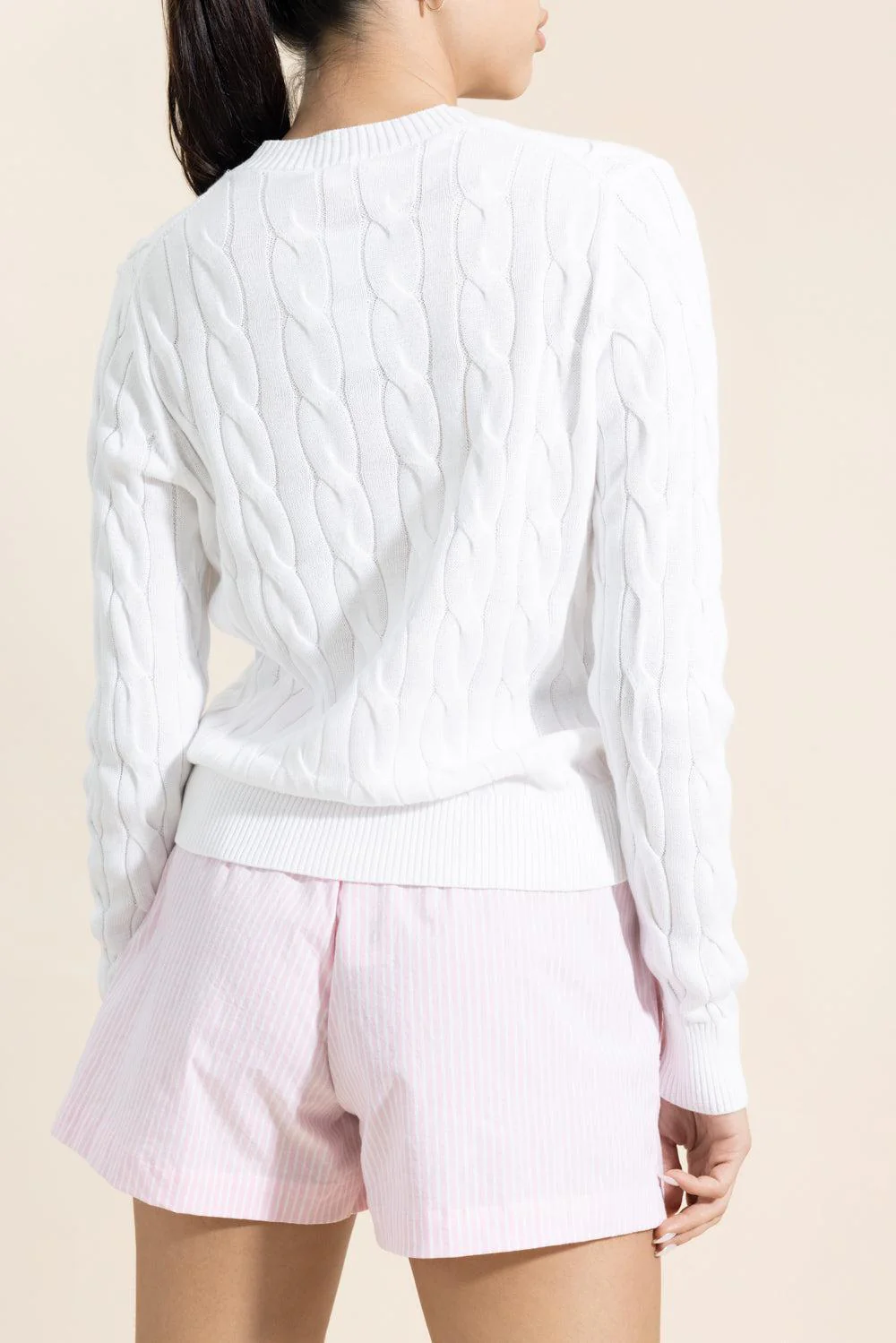 Classic Cable Knit Cardigan - Image 5