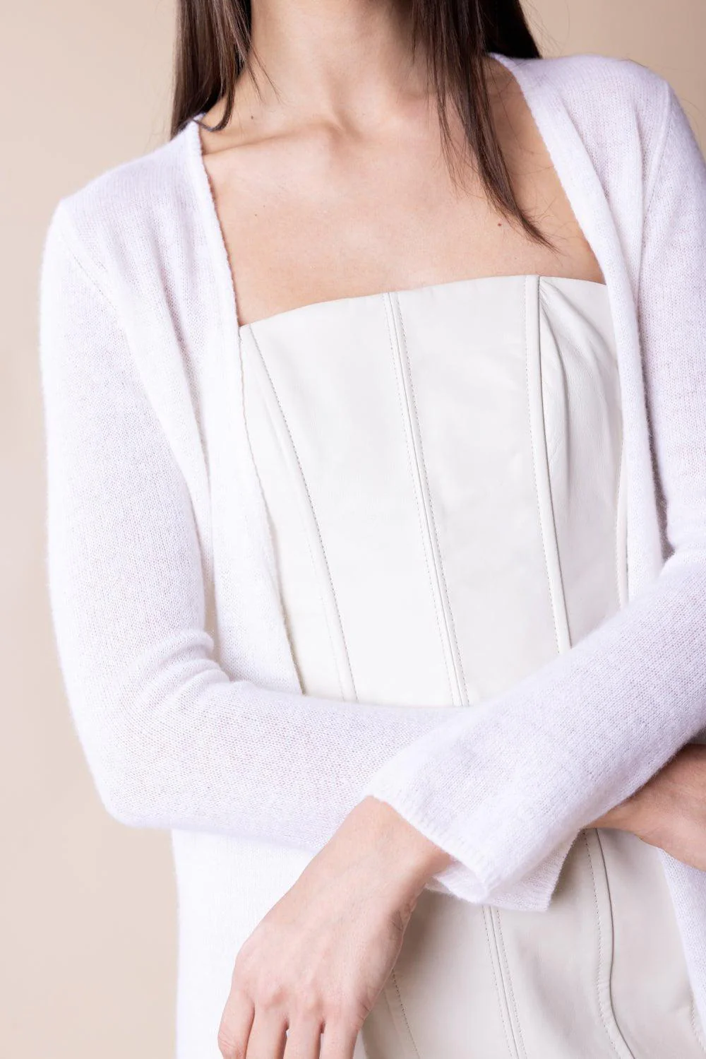 Classic Cardigan - White - Image 2