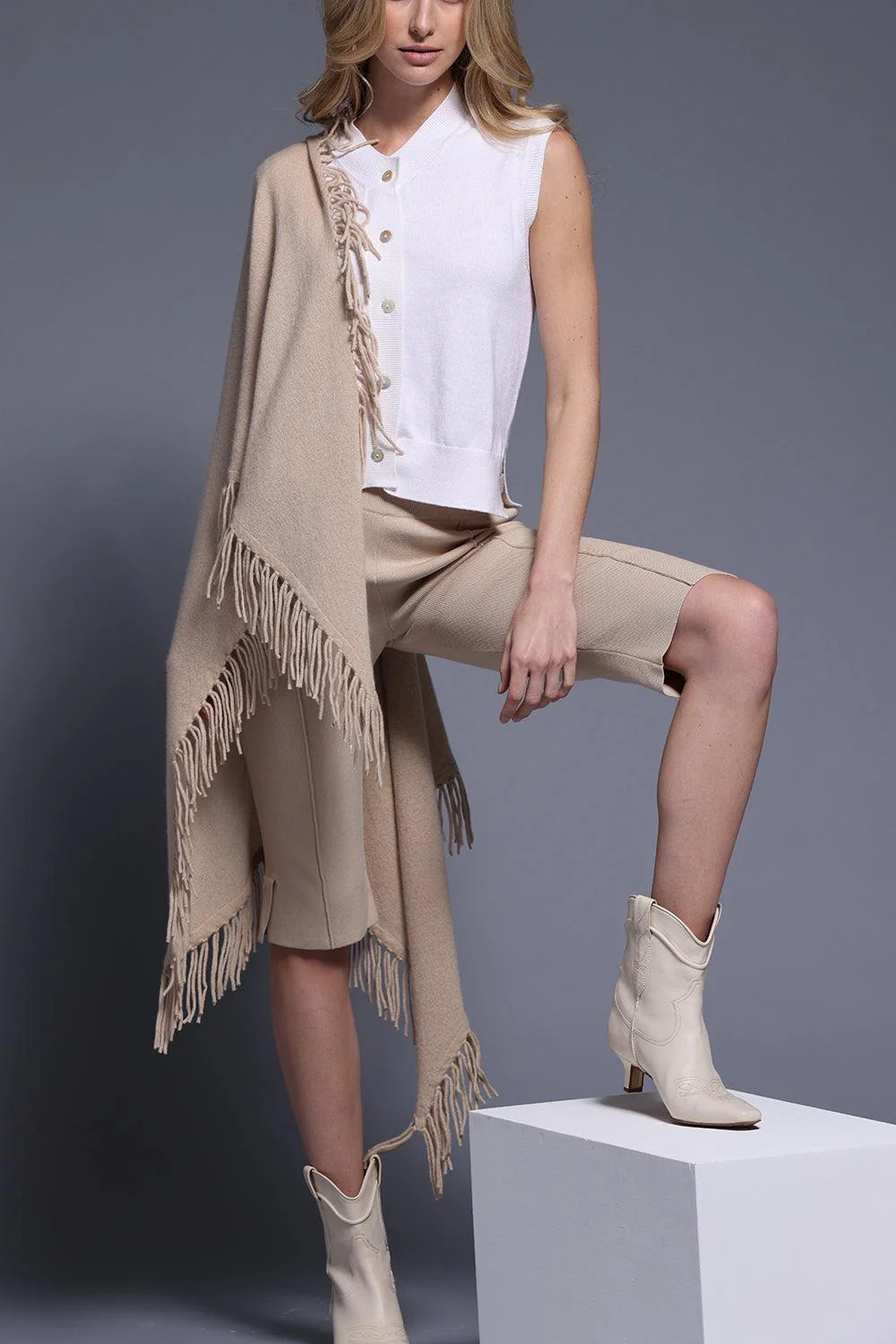 Fringe Shawl - Brown Sugar - Image 2