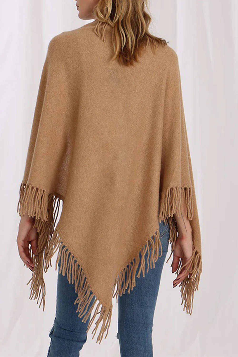 Fringe Shawl - Camel - Image 2