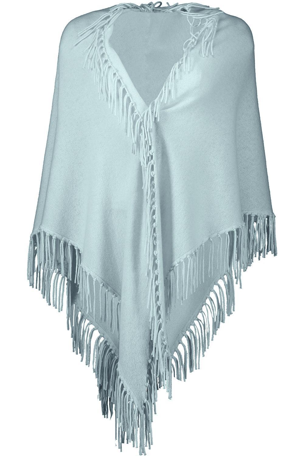 Fringe Shawl - Cameo Blue