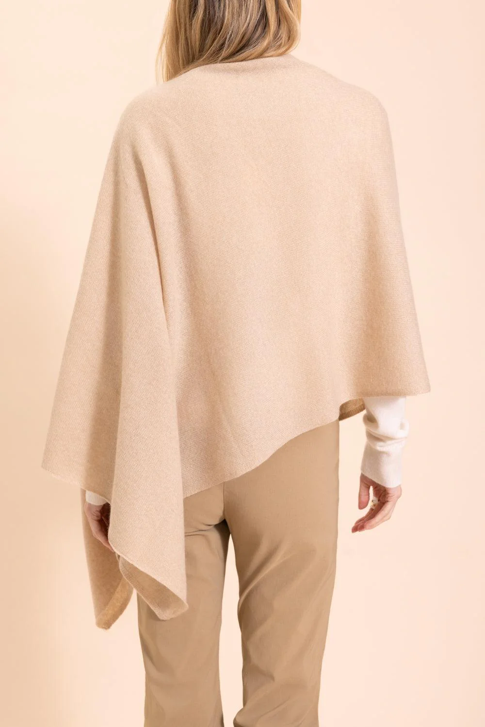 Ruana Cashmere Poncho Cape - Brown Sugar - Image 4