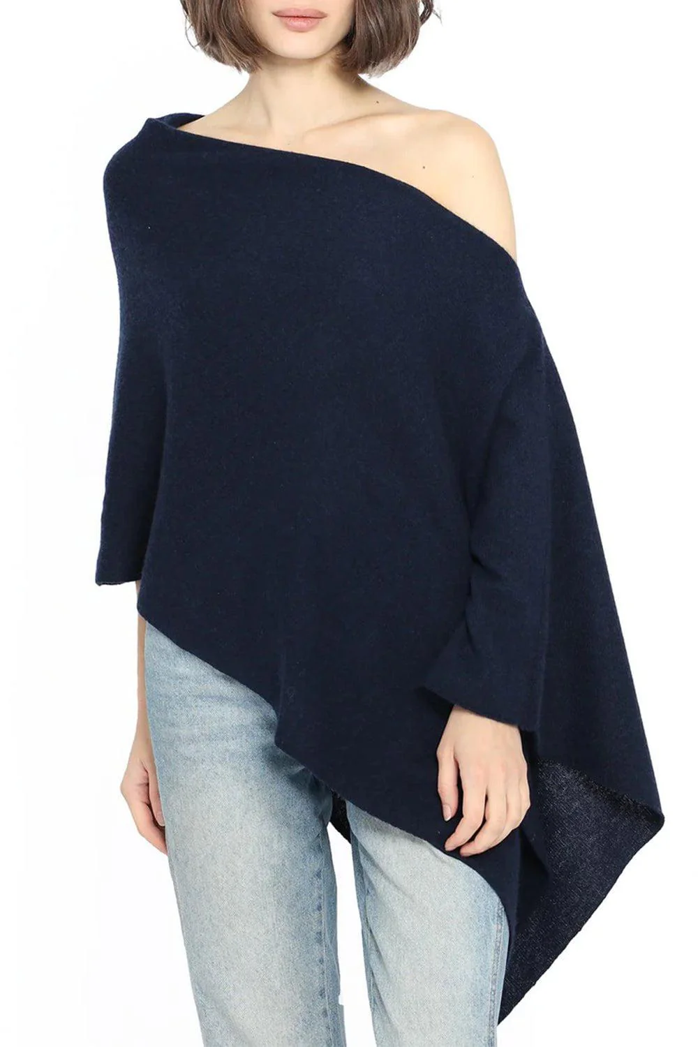 Ruana Poncho - Navy - Image 2