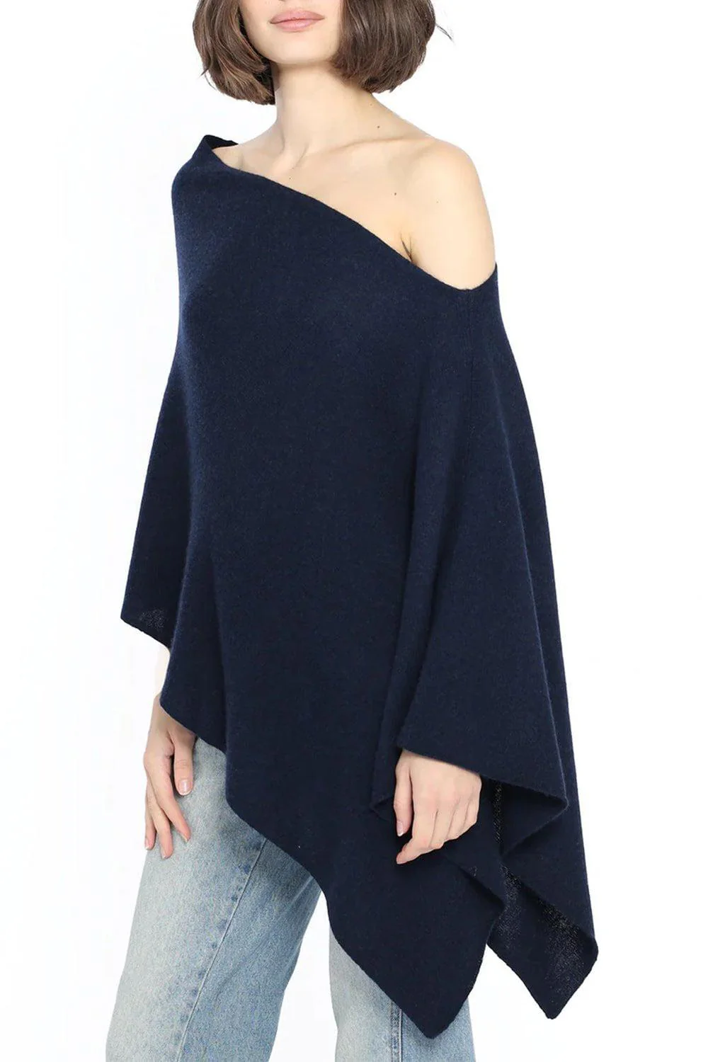Ruana Poncho - Navy - Image 3