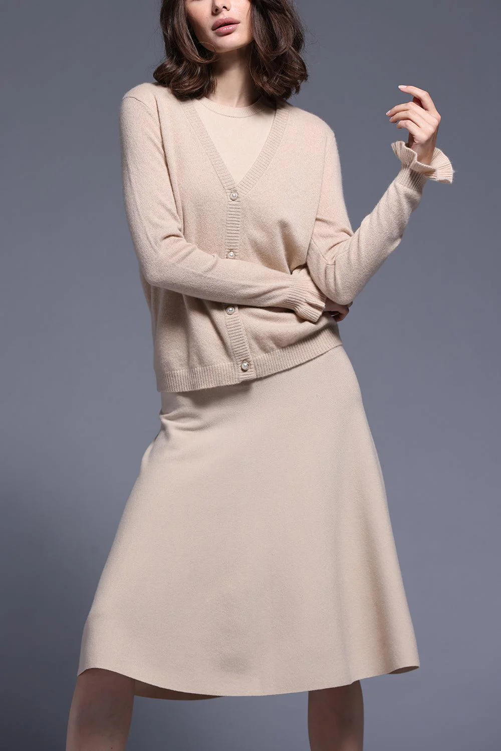 Ruffle Cuff Cardigan - Image 2