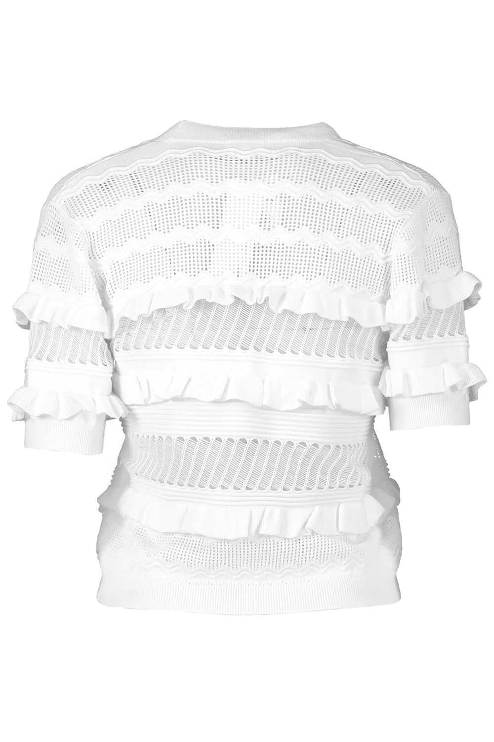 Short Sleeve Ruffle Cardigan - Image 5