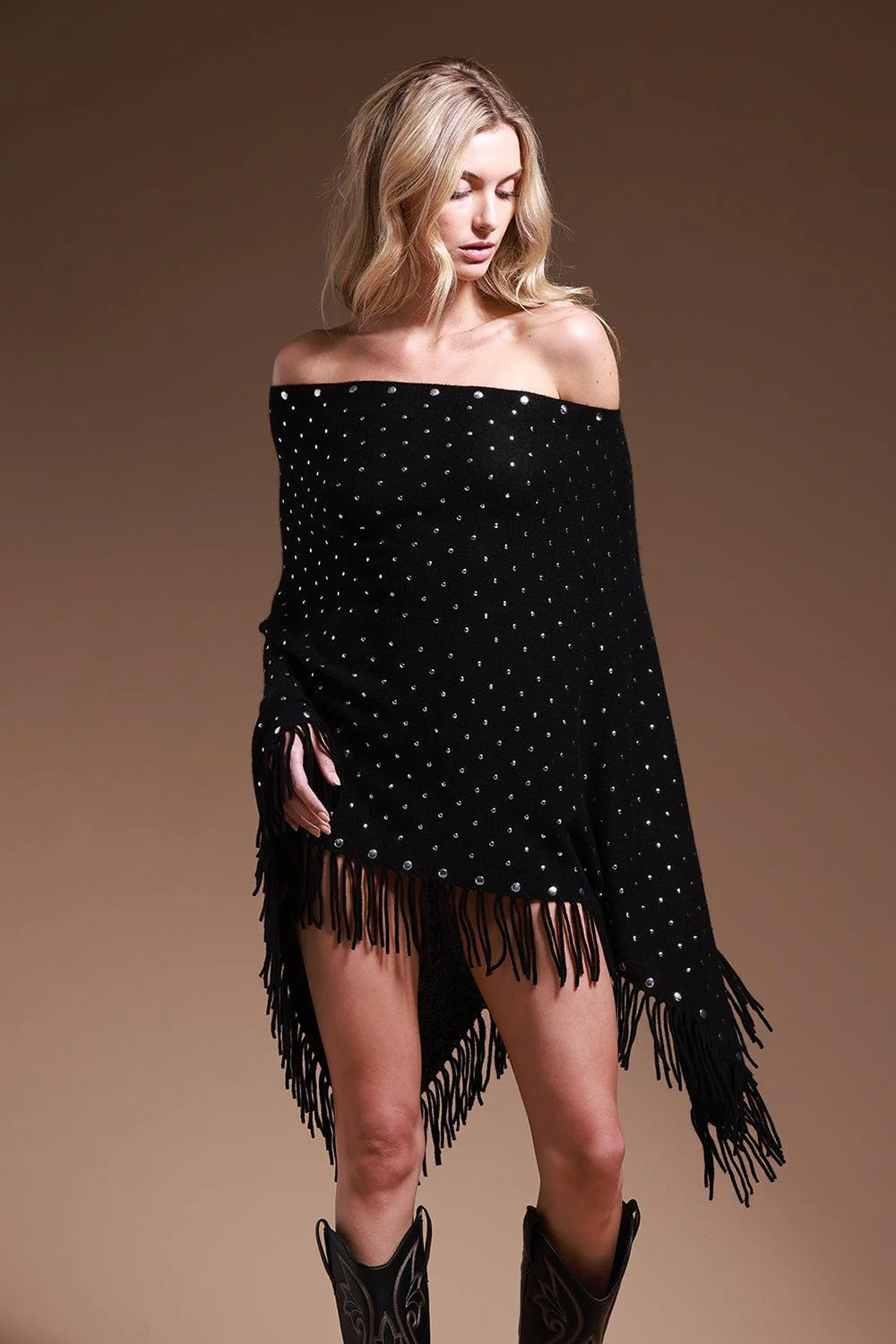 Stud Fringe Ruana - Image 2