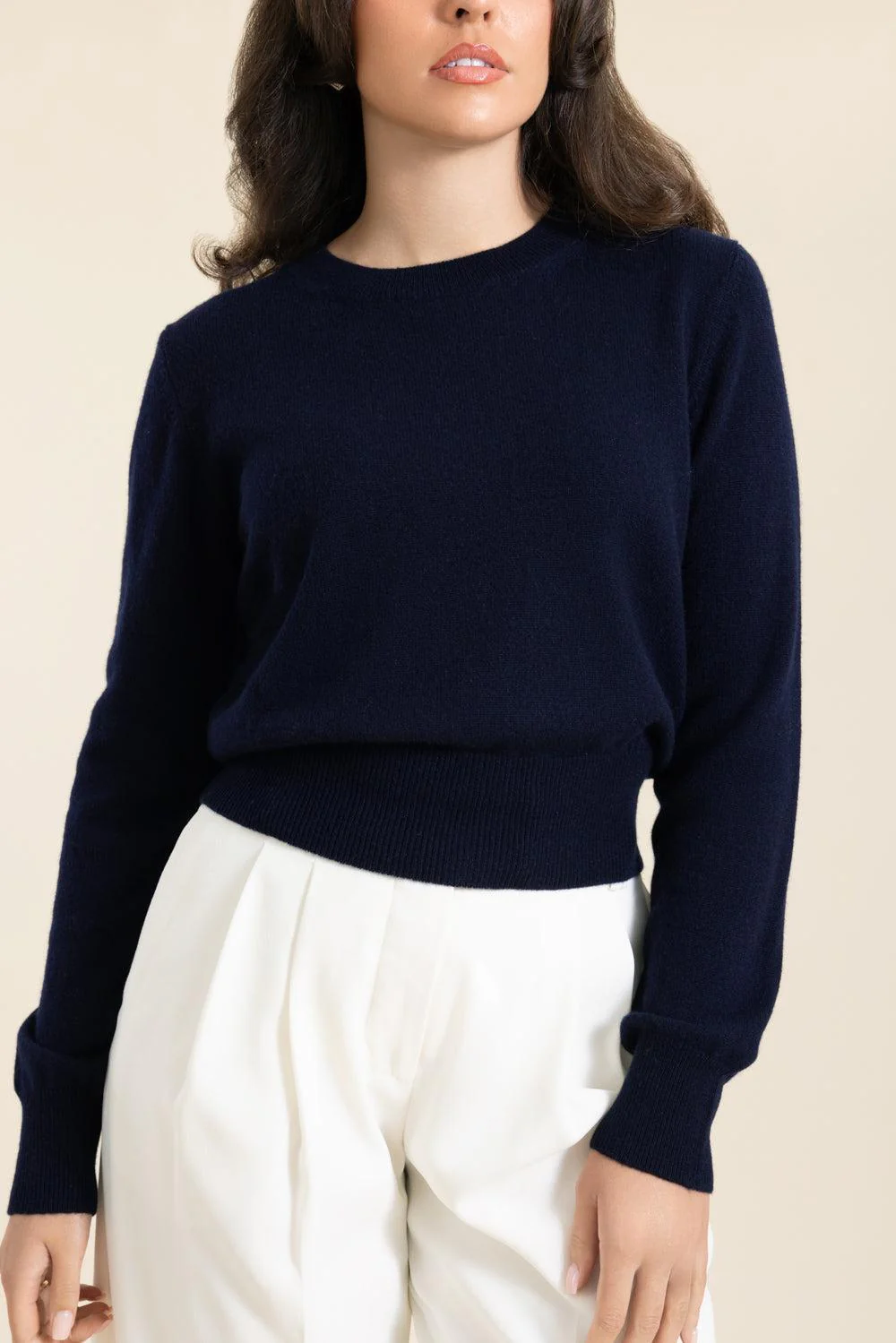 The Cashmere Pullover - Navy - Image 3