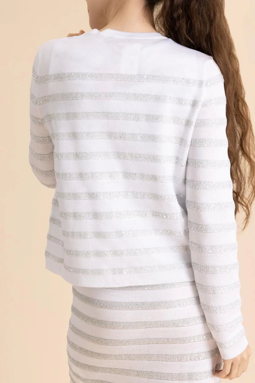 Crewneck Buttoned Cardigan - Image 4