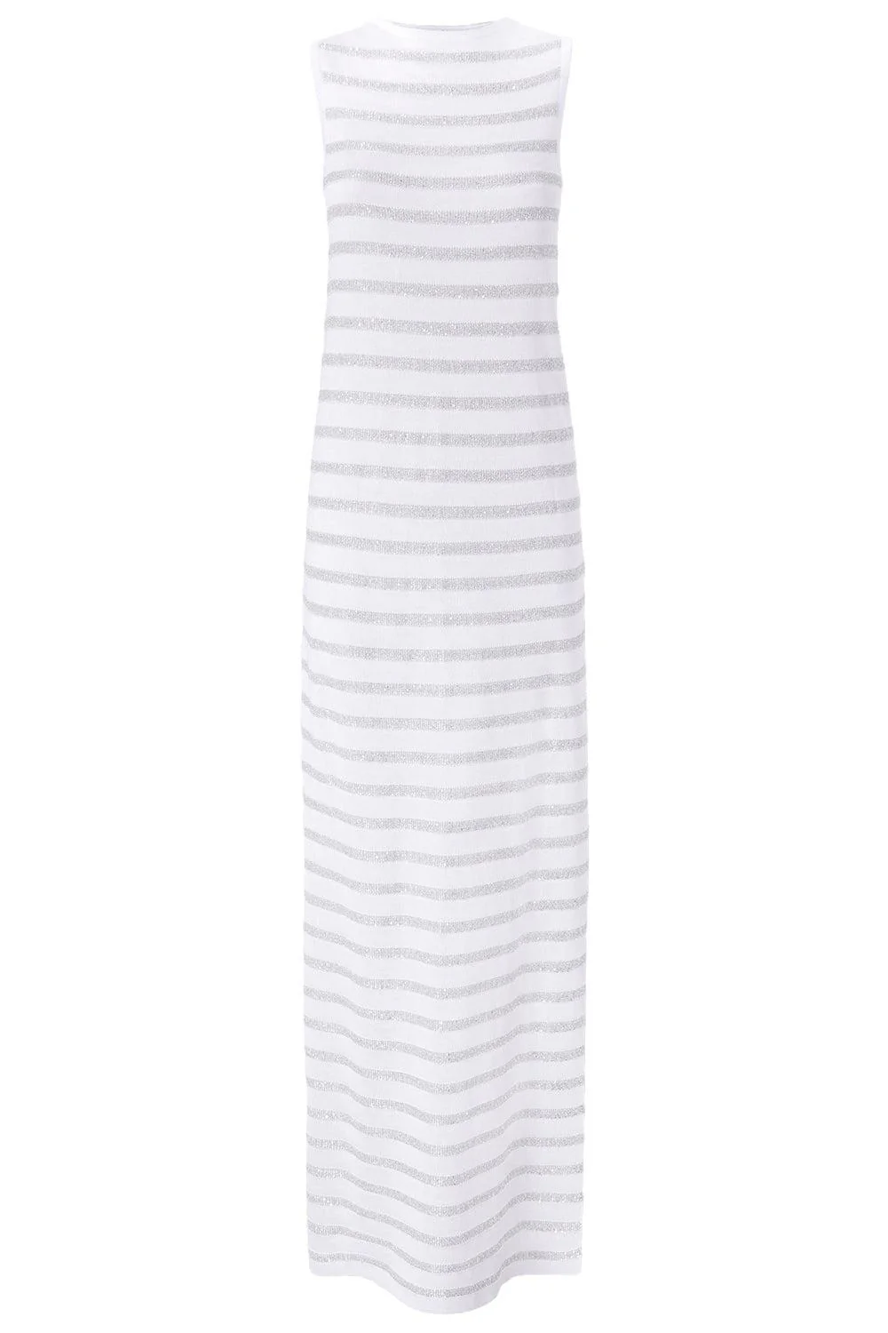 Crewneck Sleeveless Long Dress