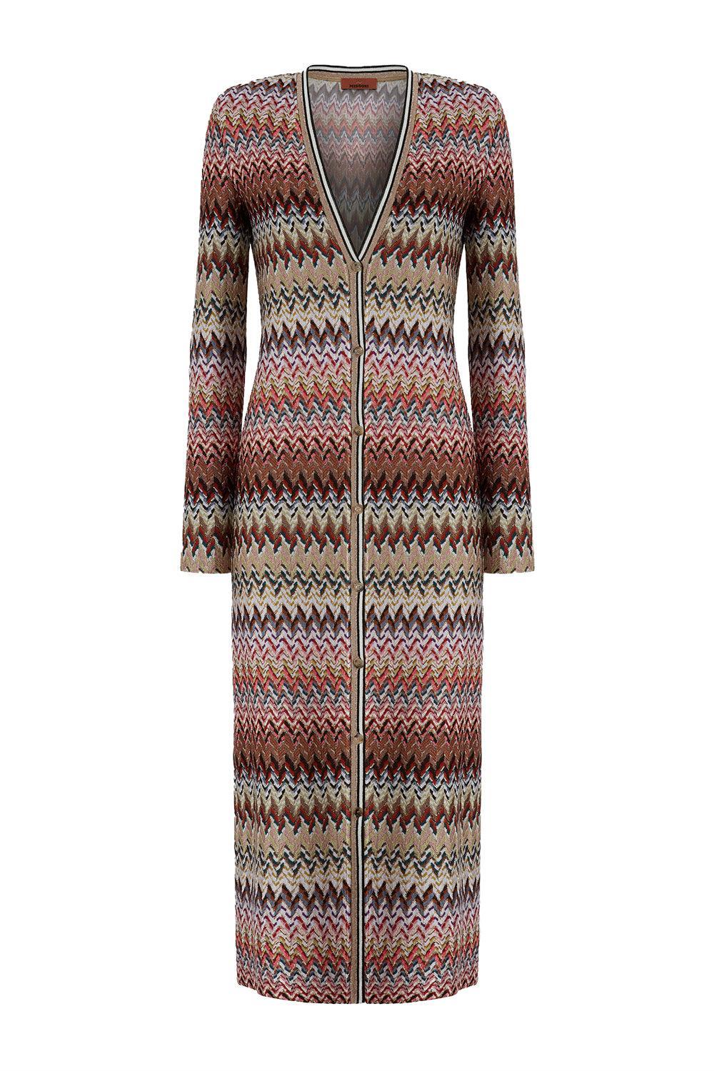 Long Button Front Cardigan