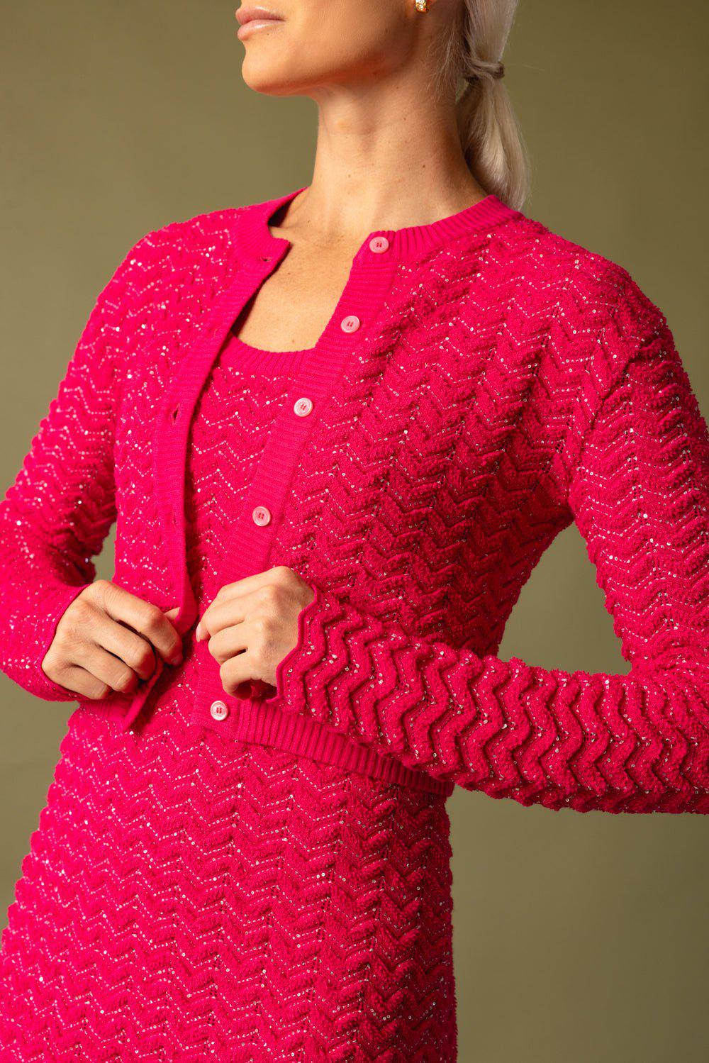 Sequin Buttoned Cardigan - Image 3