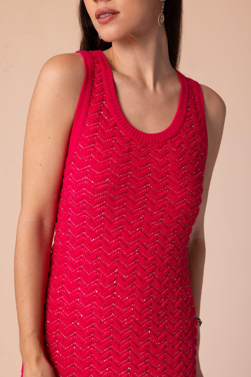 Sequin Sleeveless Mini Dress - Image 3