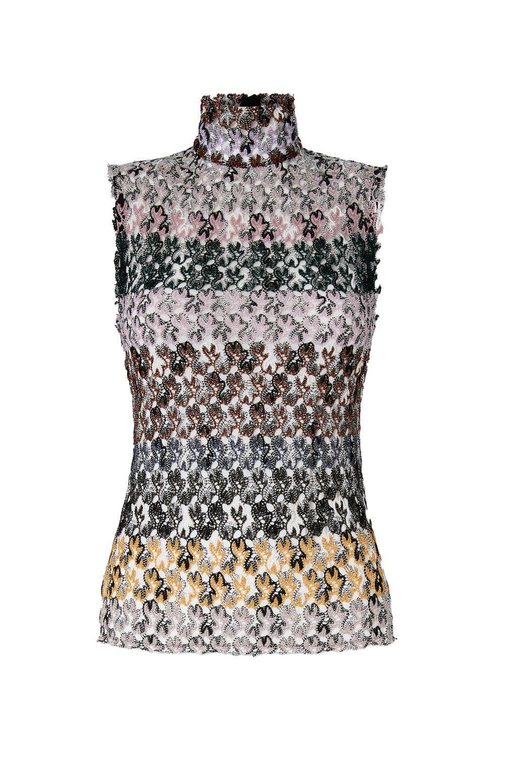 Sleeveless Turtleneck Top