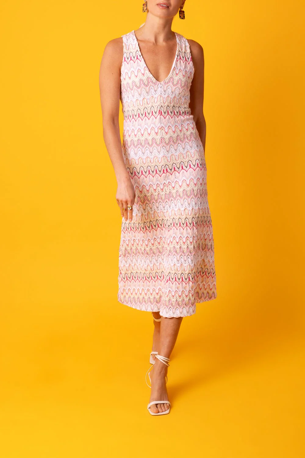 V-Neck Sleeveless Dress - Image 2