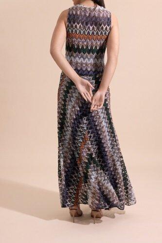 V Neck Sleeveless Long Dress - Image 4