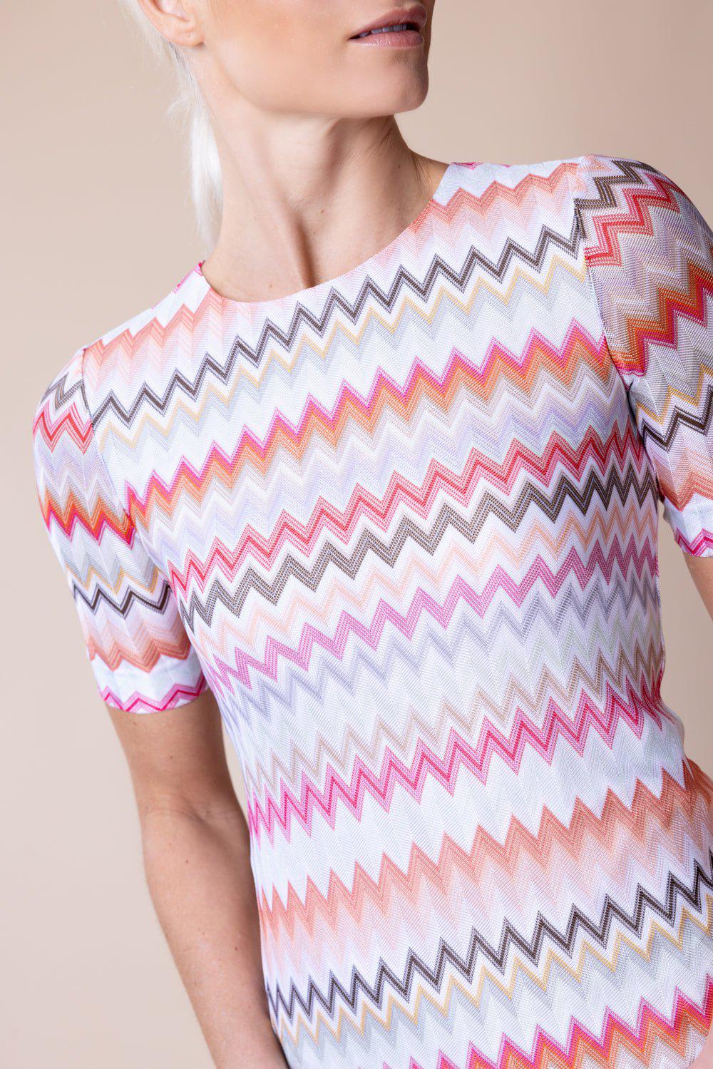 Zig Zag Short Sleeve Dress - Image 4