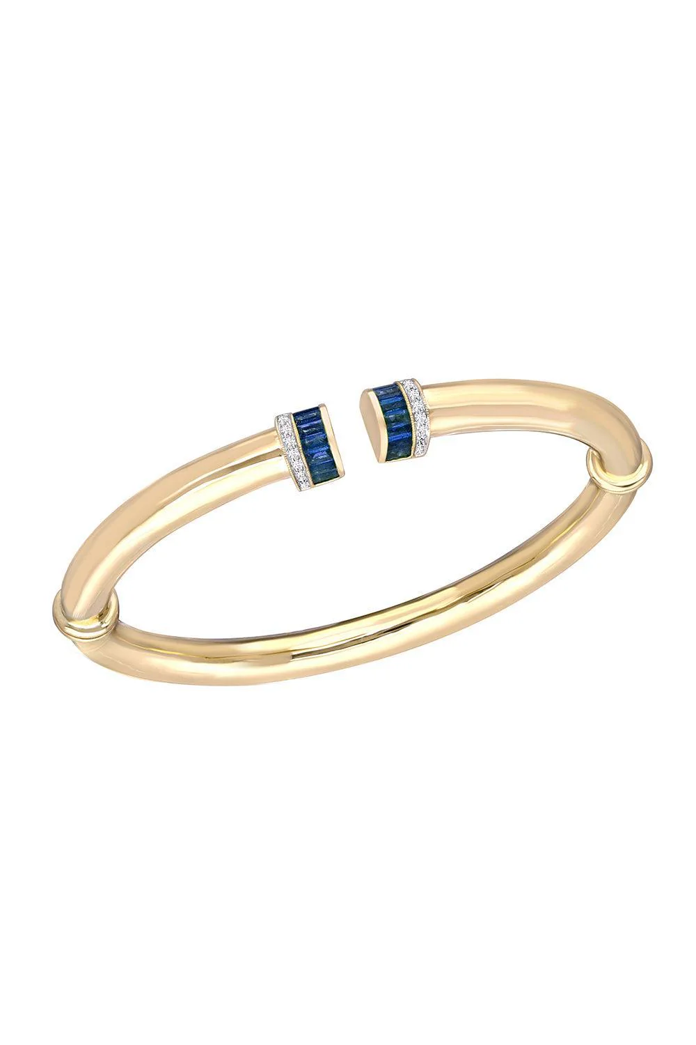 Blue Sapphire Diamond Open Paro Bracelet